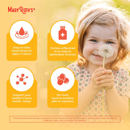 MARYRUTH'S Organics Vitamin D3 | Vitamin K2 | Vitamin D3 K2 Drops | K2 D3 Vitamin Liquid Supplement for Toddlers | Kids Supplement for Calcium Absorption MARYRUTH'S
