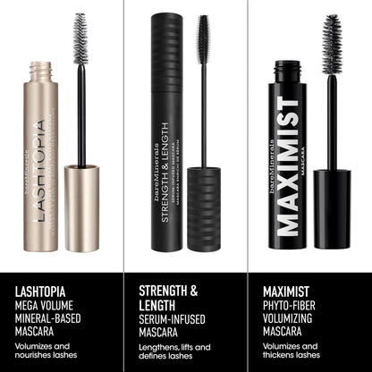 bareMinerals Lashtopia Mega Volume Mascara, Ultimate Black, 0.4 oz bareMinerals