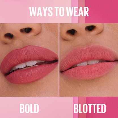 MAYBELLINE Serum Lipstick, Hydrating Lip Makeup with 8HRs of Lip Plumping Moisture with Hyaluronic Acid + Oil Blend, Wild Card (Midtone Red Matte) MAYBELLINE