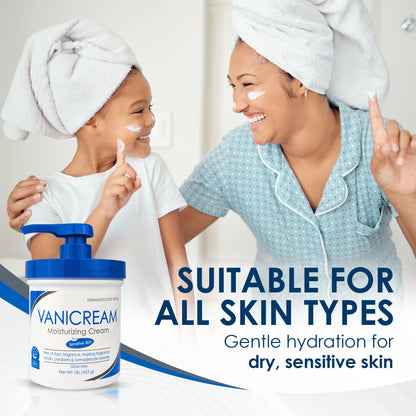 Vanicream Moisturizing Cream with Pump Dispenser, 16 Oz, Formulated without Common Irritants for Sensitive Skin, Body & Face Moisturizer, Restores Moisture & Soothes Irritated, Itchy Areas Vanicream