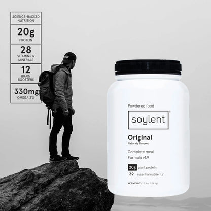 Soylent Complete Nutrition Gluten-Free Vegan Protein Meal Replacement Powder, Original, 36.8 Oz Soylent