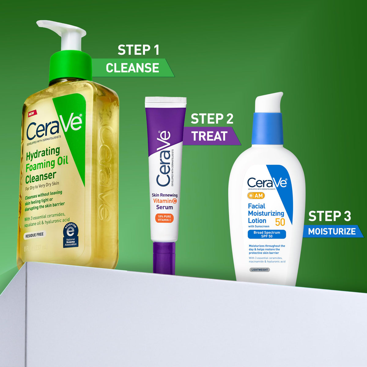 CeraVe Hydrating Foaming Oil Facial Cleanser with Hyaluronic Acid, 19oz CeraVe