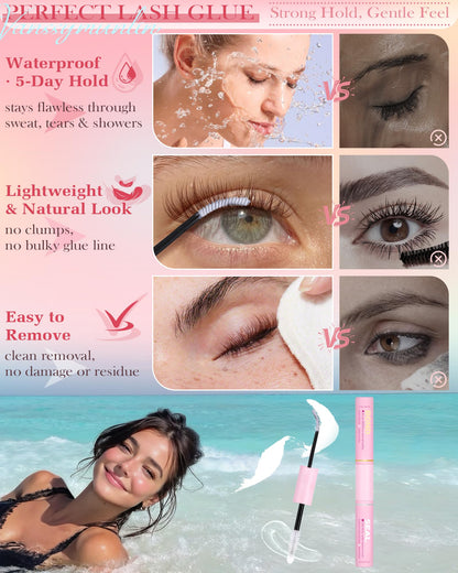 Natural Brown Lash Clusters Kit Wispy Eyelashes Clusters Kit Vanssymunlin