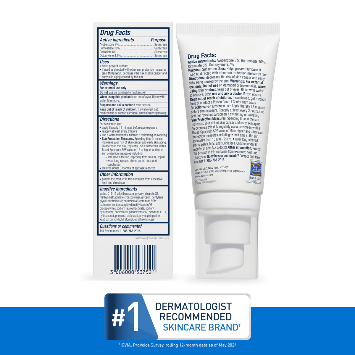 CeraVe Ultra-Light Moisturizing Lotion SPF 30, Sunscreen for Face, 1.7oz CeraVe
