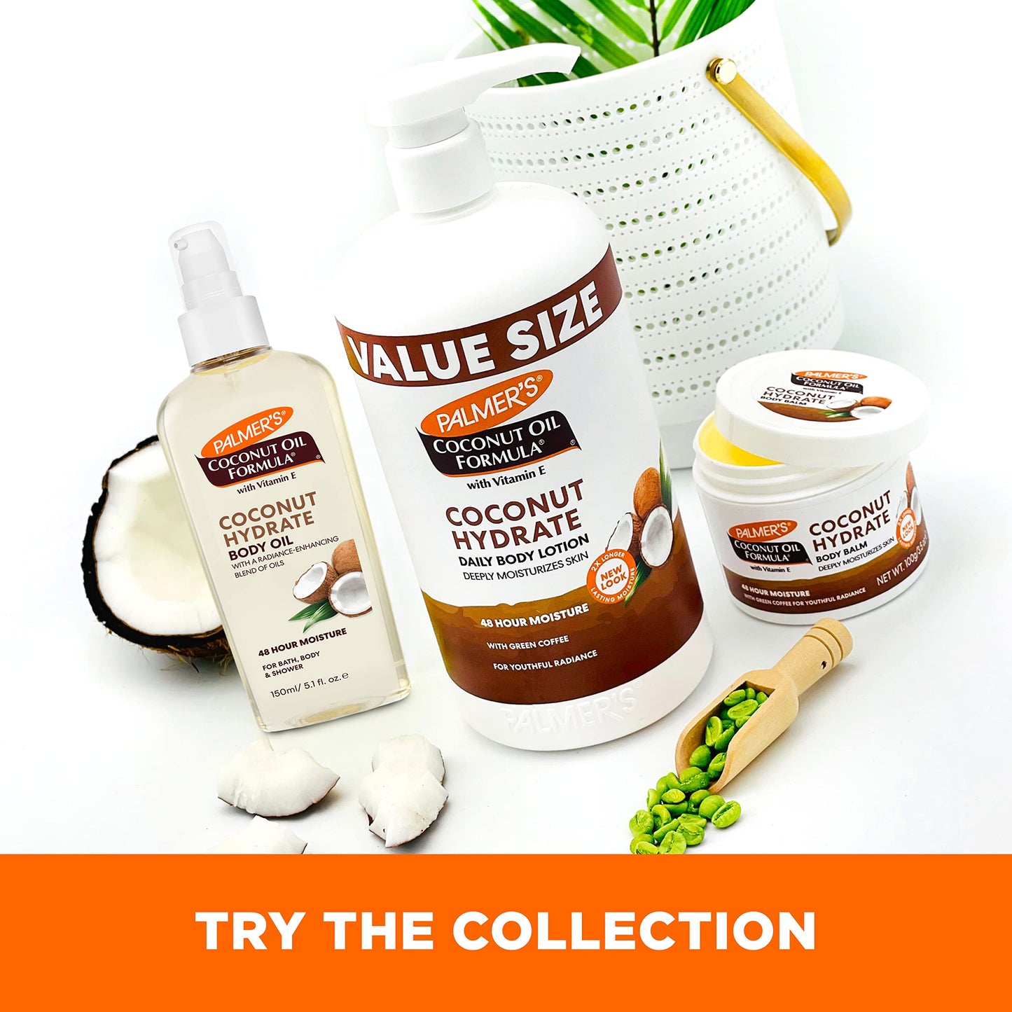 Palmer's Coconut Oil Formula Body Lotion for Dry Skin, Hand & Body Moisturizer with Green Coffee Extract & Vitamin E Palmer's