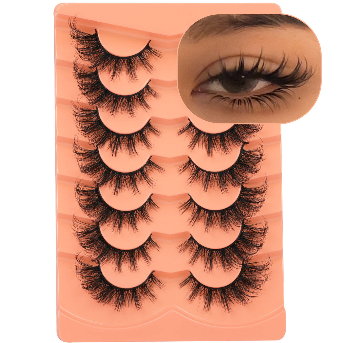Wispy Lashes Fox Eye False Eyelashes Cat Eye Lashes Strips Faux Mink Lashes ALICROWN HAIR
