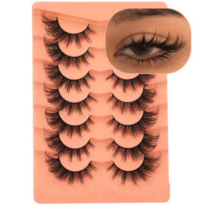 Wispy Lashes Fox Eye False Eyelashes Cat Eye Lashes Strips Faux Mink Lashes ALICROWN HAIR