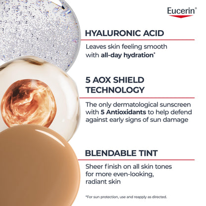 Eucerin Sun Age Defense Tinted Face Lotion SPF 50, 2.5 FL OZ Eucerin