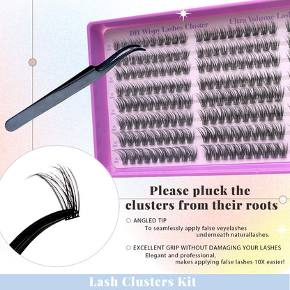 Wispy Lash Clusters Kit C Curl Natural Lashes Cluster Eyelash Extensions FebFeb