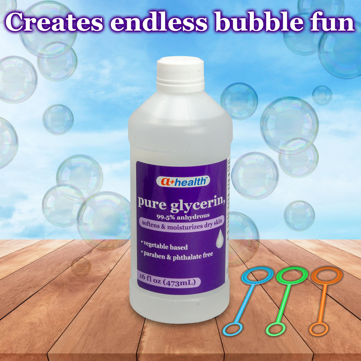 A+Health Pure Glycerin, 16 Fl Ounces, Softens and Moisturizes Dry Skin A+Health