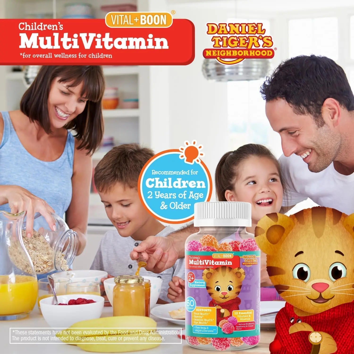 Daniel Tiger - Kids Multivitamin Gummies (60 Gummy Bottle) Toddler 2+ & Kids Vitamins - 12 Essential Vitamins & Minerals to Support Bone Health Avid buy australia supplements