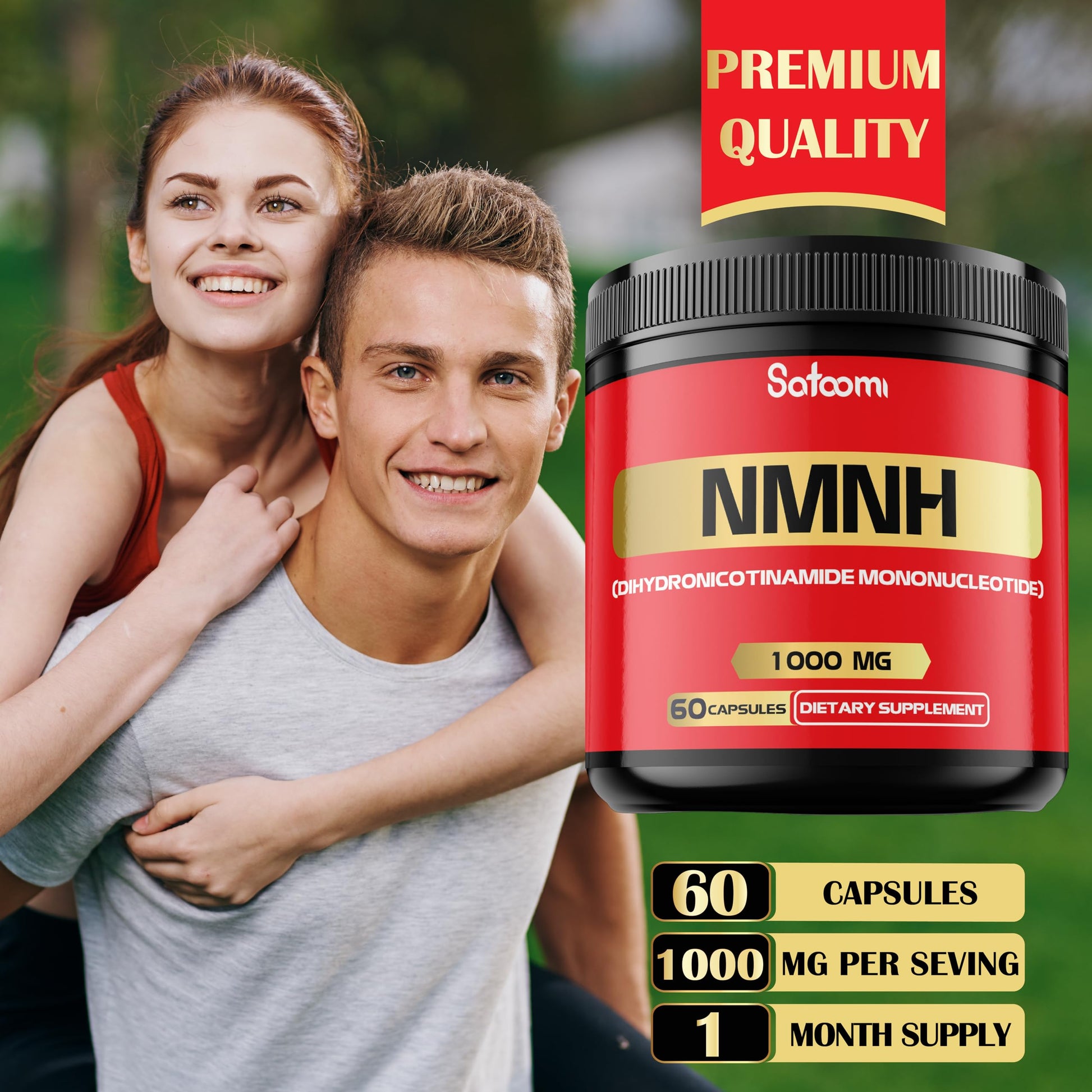 NMNH (Dihydronicotinamide Mononucleotide) -NMN Supplement Alternative - 1000mg per Serving NAD Supplement to Support NAD - 60 Capsules - 30 Days Supply Satoomi buy australia supplements