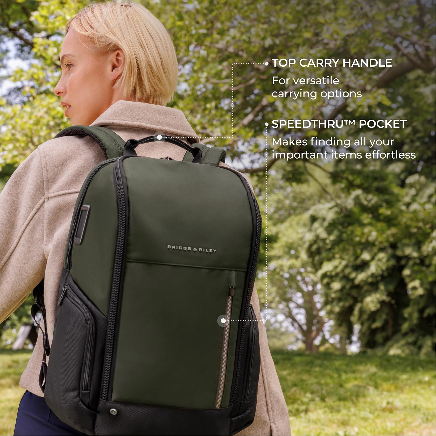 Briggs & Riley Medium Expandable Briefcase - Laptop Bag for Work & Travel, Briefs for Men & Women, Includes Shoulder Strap, Self-Repairing Zippers, Fits up to 15" Computer - HTA Collection, Black Gsupps Australia