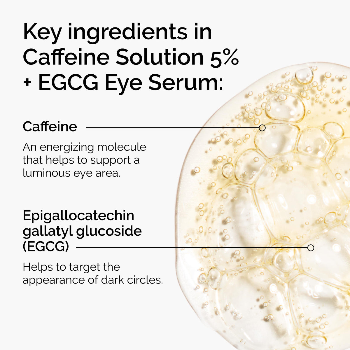 The Ordinary Caffeine Solution 5% + EGCG Eye Serum, Depuffing Eye Serum for Dark Circles and Tired Eyes, 1 Fl Oz The Ordinary