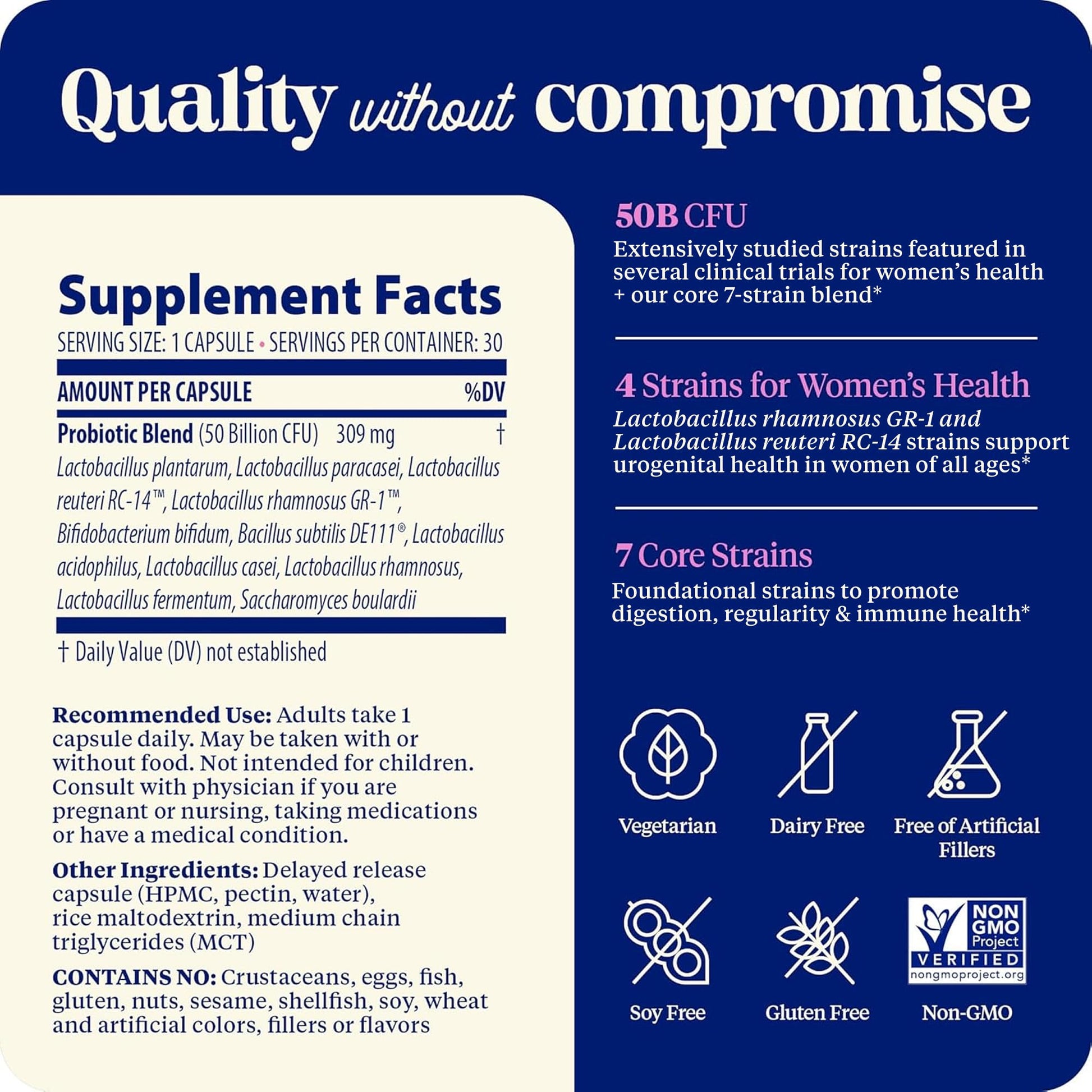 Enzymedica SubCulture Probiotic Supplement for Women - Women's Probiotic for Vaginal & Urinary Health Support, 50 Billion CFU, Supports Immune & Gut Health, Microbiome Balance, Vegetarian - 30 Caps Gsupps Australia
