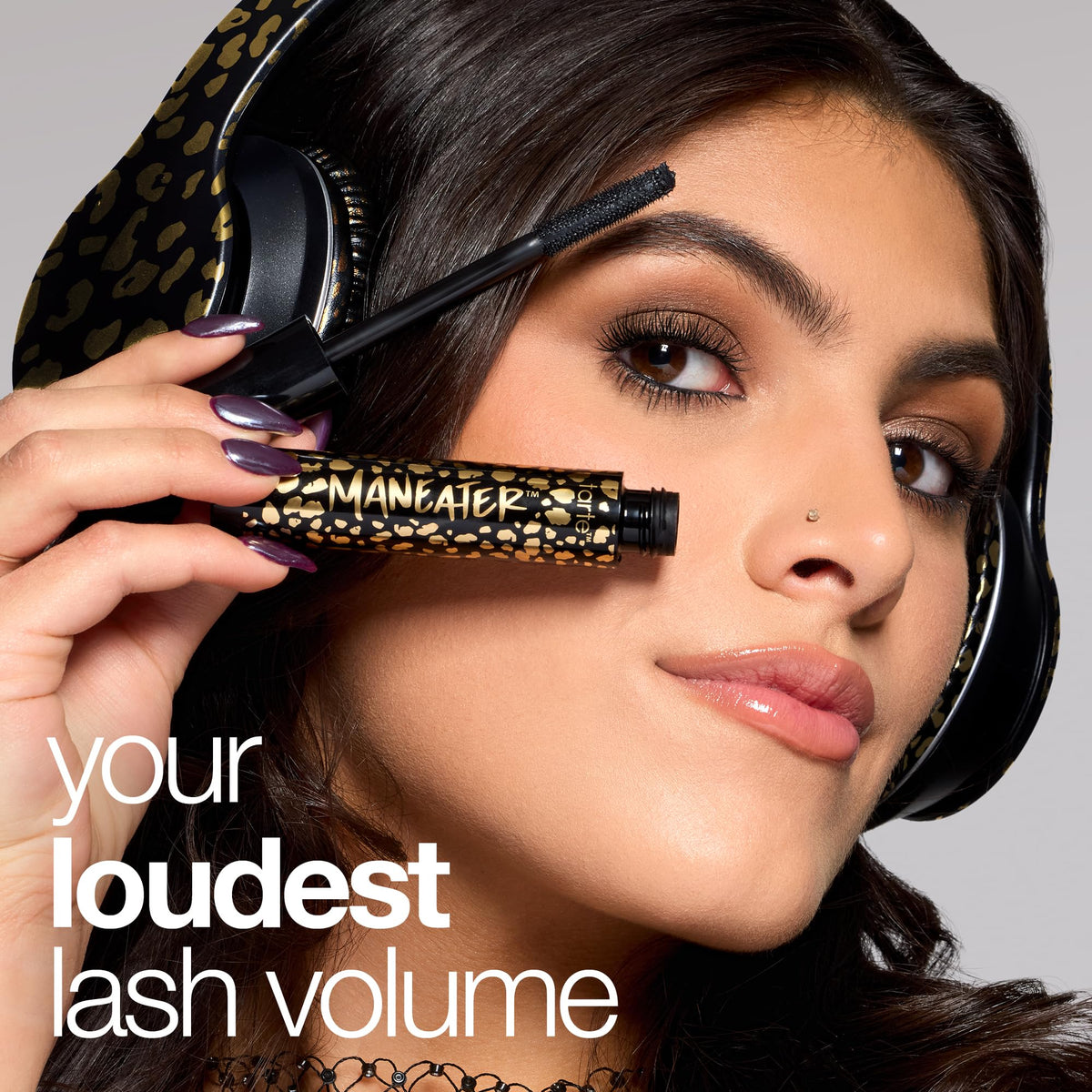 tarte maneater mascara – Extreme Curl, Instant Volume & Length, 16HR Ultra-Creamy Longwear Eye Makeup, Cruelty-Free, full size, black Tarte