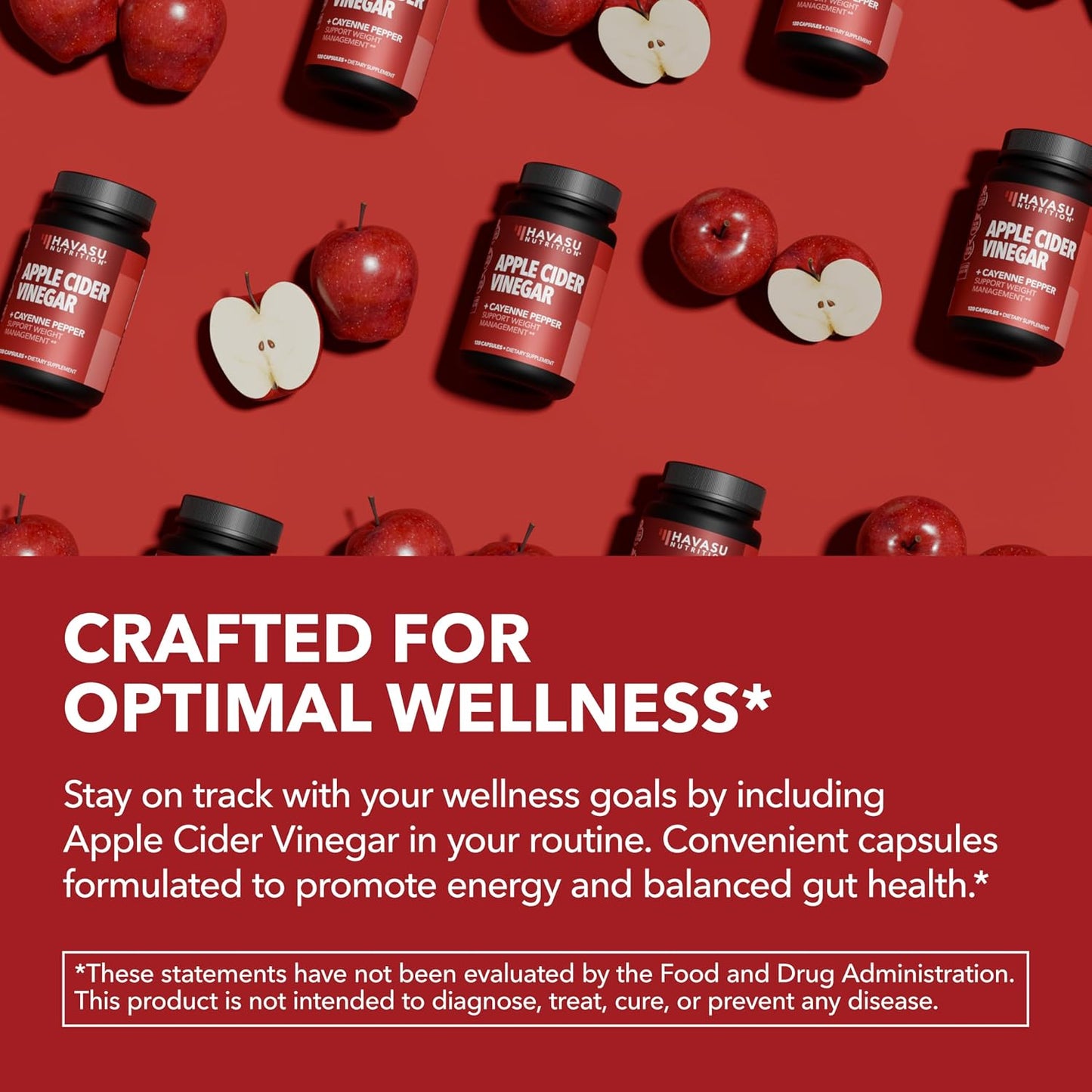 Apple Cider Vinegar Capsules with Cayenne Pepper, 60 Count, 2-Month Supply | 500mg ACV Per Serving for Appetite, Cravings, and Bloating Relief, Vegan, Non-GMO, Easy-to-Take Capsules, 60-Day Supply Gsupps Australia