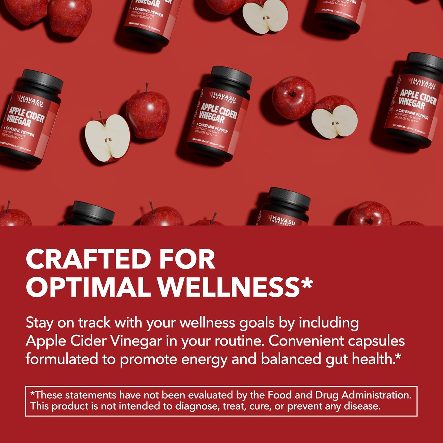 Apple Cider Vinegar Capsules with Cayenne Pepper, 60 Count, 2-Month Supply | 500mg ACV Per Serving for Appetite, Cravings, and Bloating Relief, Vegan, Non-GMO, Easy-to-Take Capsules, 60-Day Supply Gsupps Australia