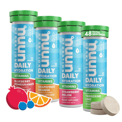 Nuun Vitamins Electrolyte Tablets with Vitamin D, C, E, A, & B6, Folic Acid, Magnesium & 4 Other Essential Electrolytes, Gluten Free & Vegan Nuun