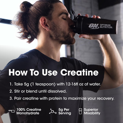 Optimum Nutrition Micronized Creatine Monohydrate Powder, Blueberry Lemonade Creatine, 60 Servings, 360 Grams (Packaging May Vary) Optimum Nutrition