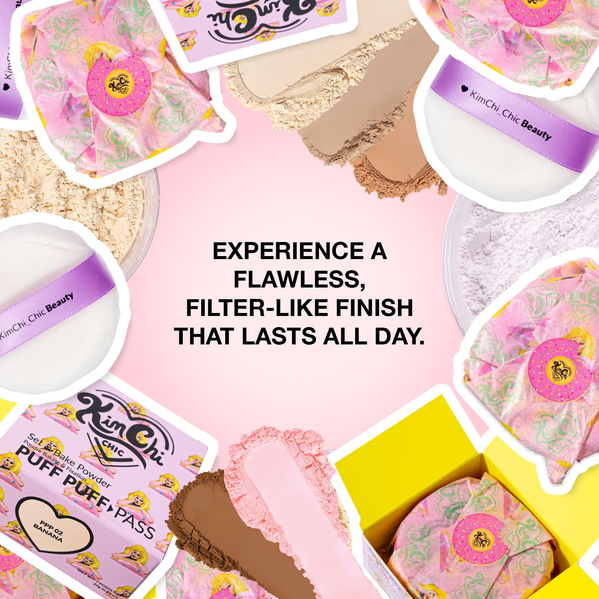 KimChiChic Beauty Puff Puff Pass Set & Bake Loose Setting Powder Makeup Kimchi Chic