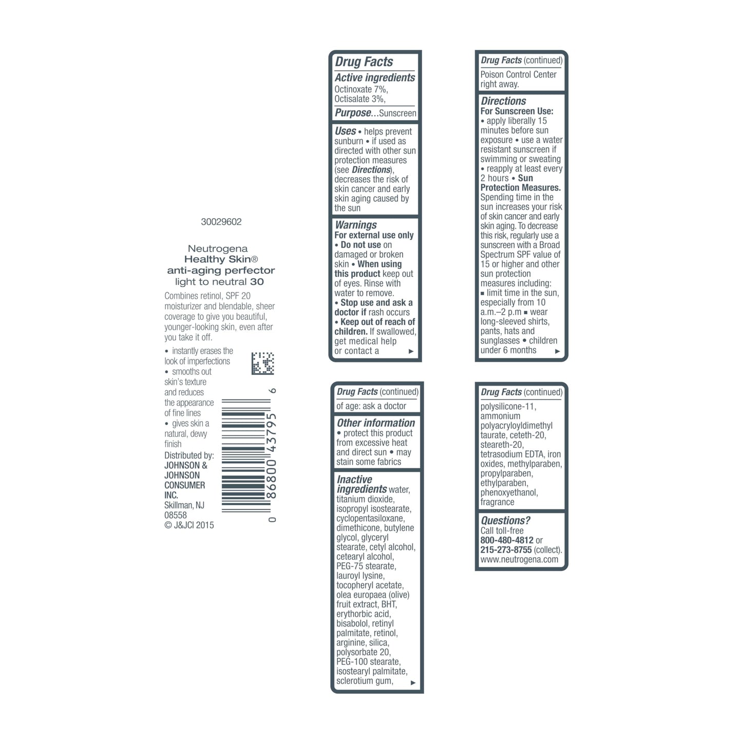 Neutrogena Retinol Treatment & Tinted Facial Moisturizer, Healthy Skin Anti-Aging Perfector Neutrogena