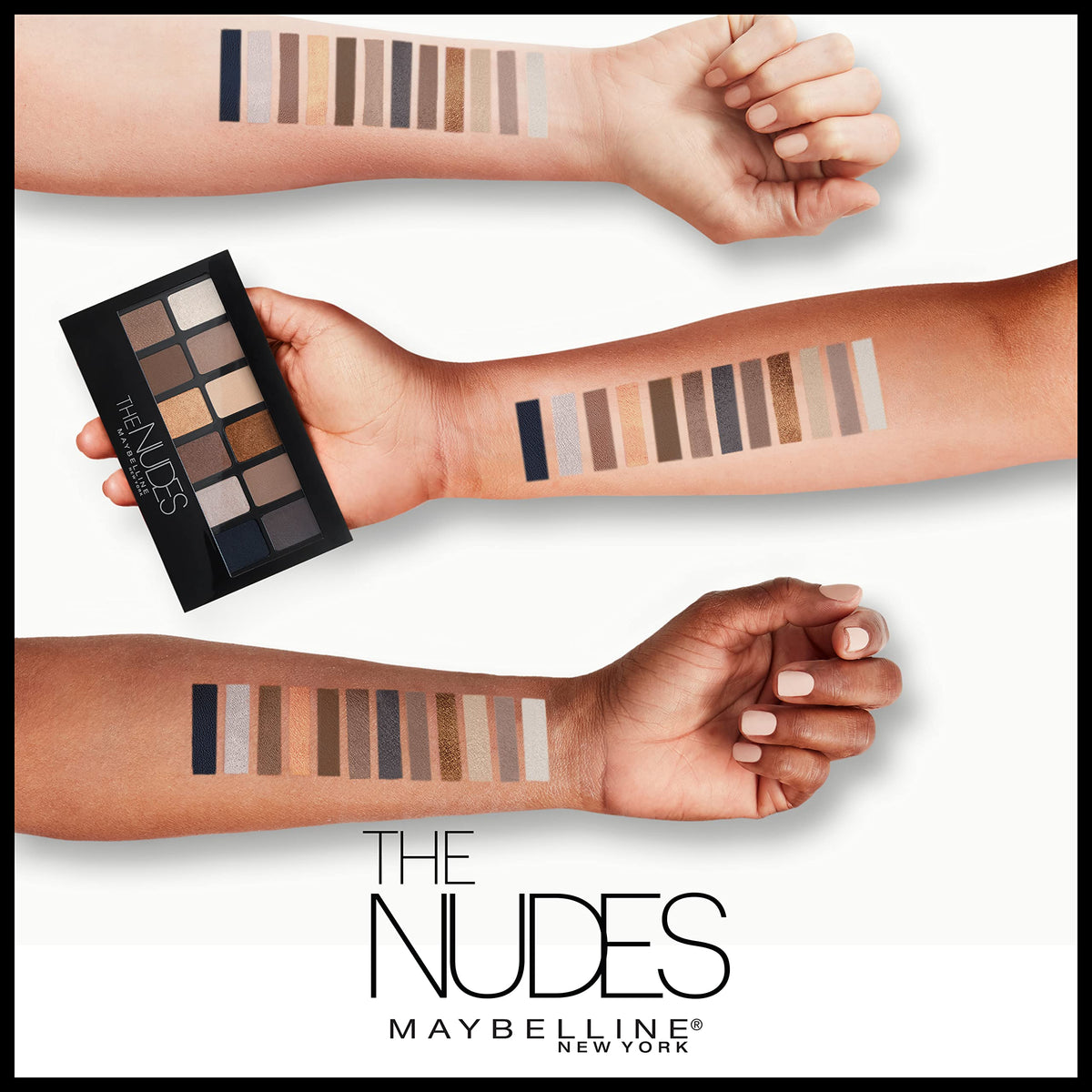 Maybelline The Nudes Eyeshadow Palette Makeup, 12 Pigmented Matte & Shimmer Shades, Blendable Powder, 1 Count MAYBELLINE