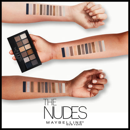 Maybelline The Nudes Eyeshadow Palette Makeup, 12 Pigmented Matte & Shimmer Shades, Blendable Powder, 1 Count MAYBELLINE