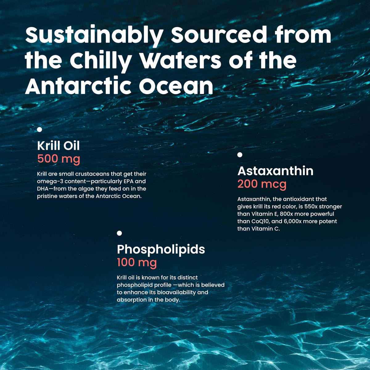 NativePath Antarctic Krill Oil - Wild-Caught Omega 3 Krill Oil 500mg Softgels with EPA, DHA and Astaxanthin - Supplement for Joint, Hear NativePath