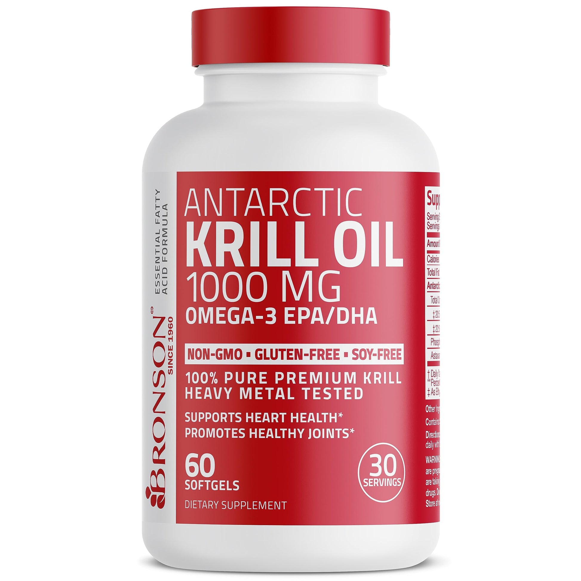 Bronson Antarctic Krill Oil 1000 mg with Omega-3s EPA, DHA, Astaxanthin Bronson buy australia supplements