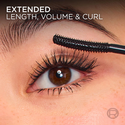 L'Oreal Paris Extensionist Mascara, Lengthening, Volumizing, and Curling Formula For a Lash Extension Eye Makeup Look, Washable Blackest Black L'Oreal Paris