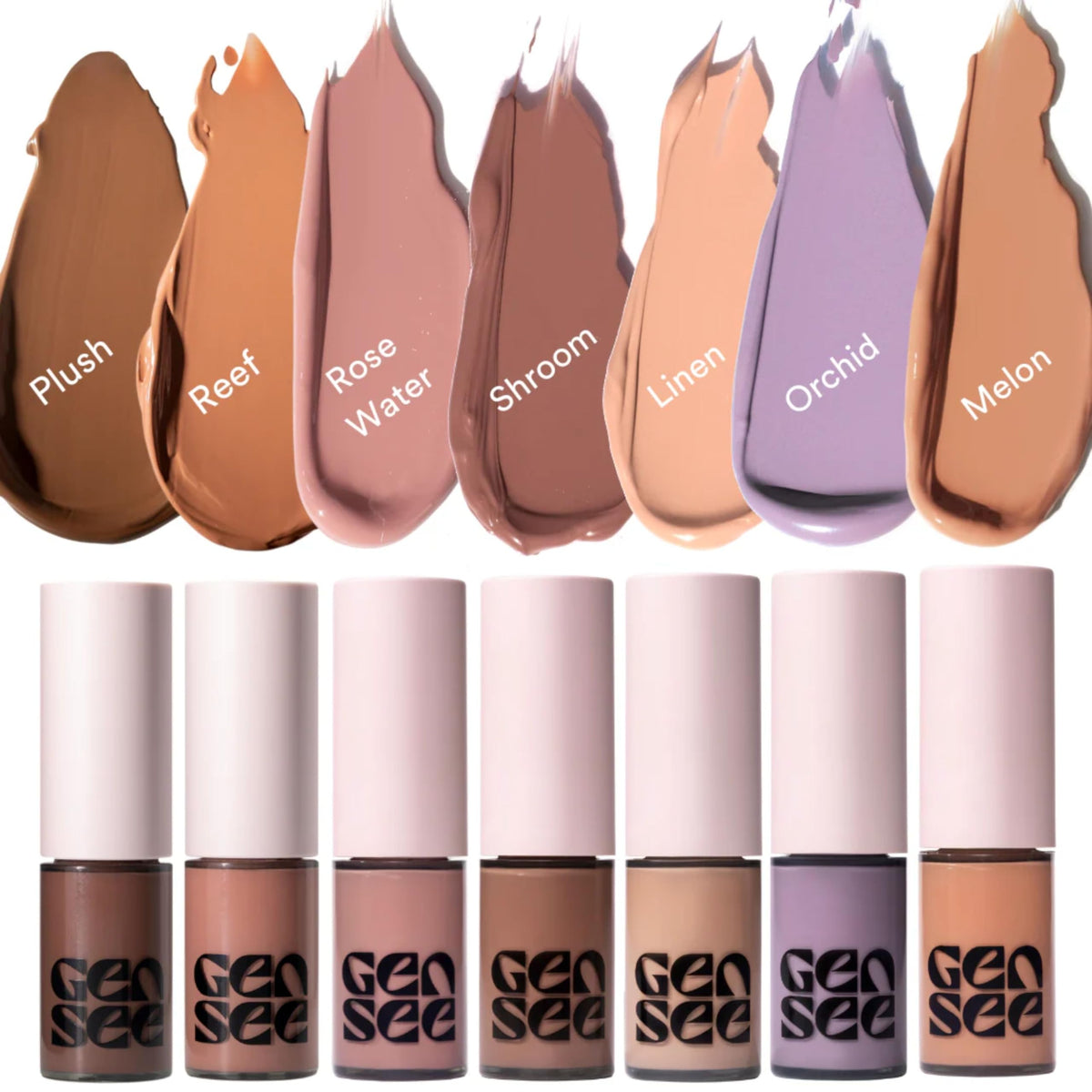 Gen See Mixed Media Matte Liquid Eyeshadow, Rose Water Cream Eye Makeup Gen See
