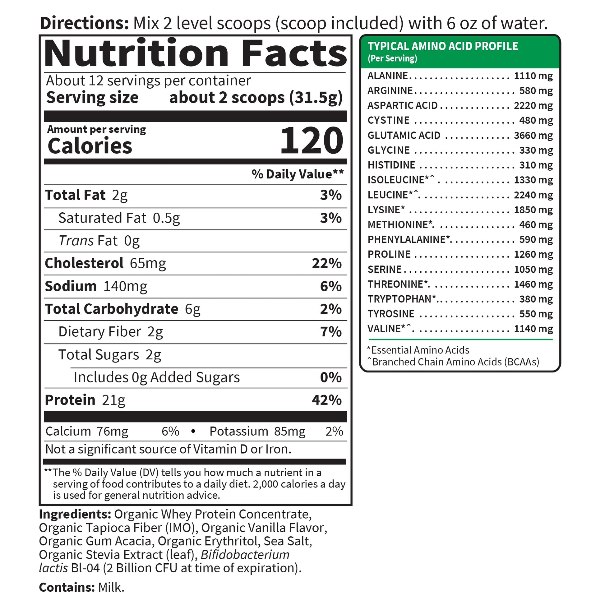 Garden of Life Grass Fed Whey Protein Powder Vanilla - 21g Protein for Women & Men + Probiotics - 12 Servings - Gluten Free, Non GMO, Kosher, Humane, RBST & rBGH Hormone Free Garden of Life buy australia supplements