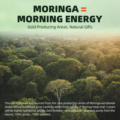 GREENPEOPLE Whole-Leaf Moringa Capsules 1500mg - High Potency 10:1 Moringa Oleifera Leaf Extract - Natural Green Superfood for Energy & Immune Support GREENPEOPLE