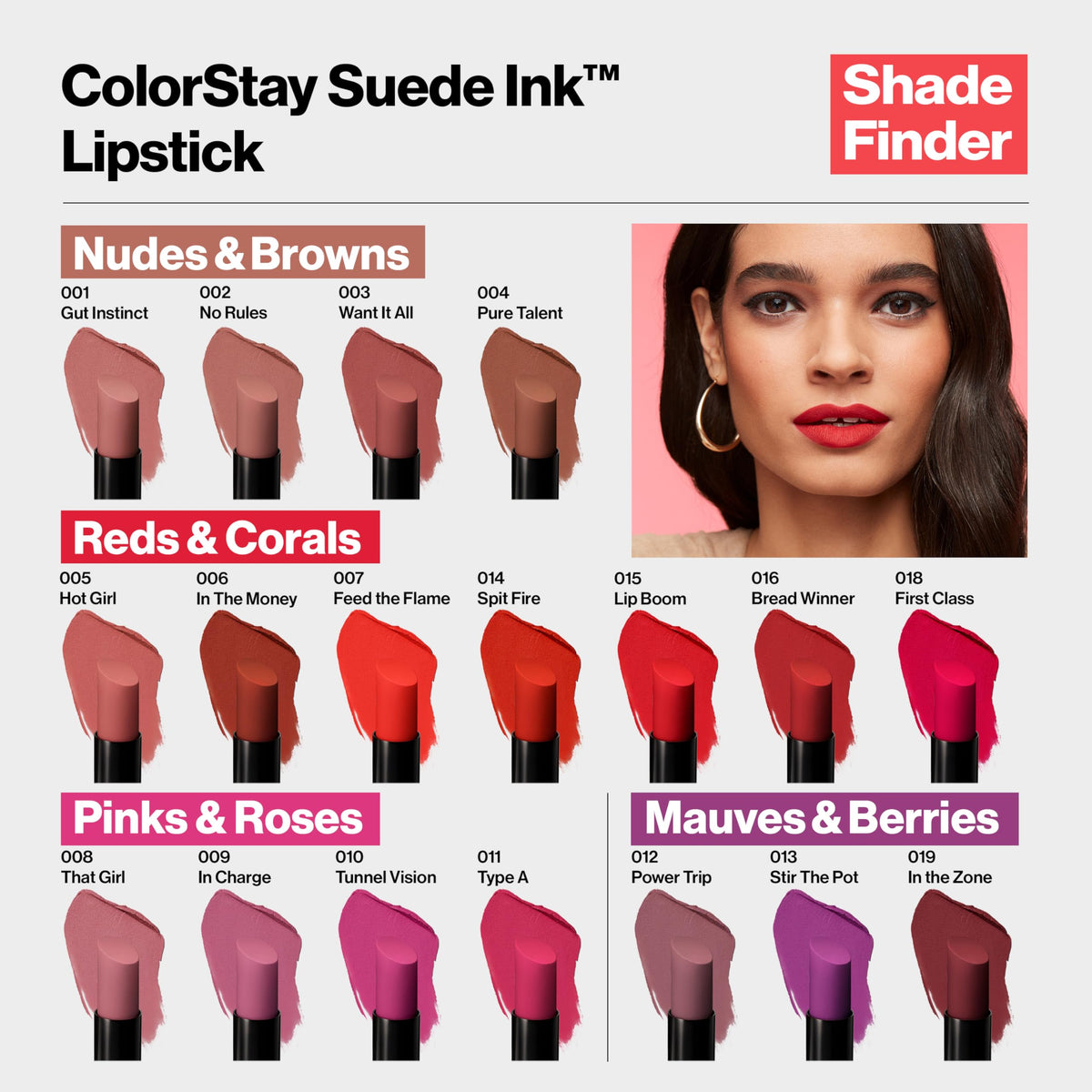 Revlon ColorStay Suede Ink Lipstick, 008 That Girl, 0.09 oz REVLON