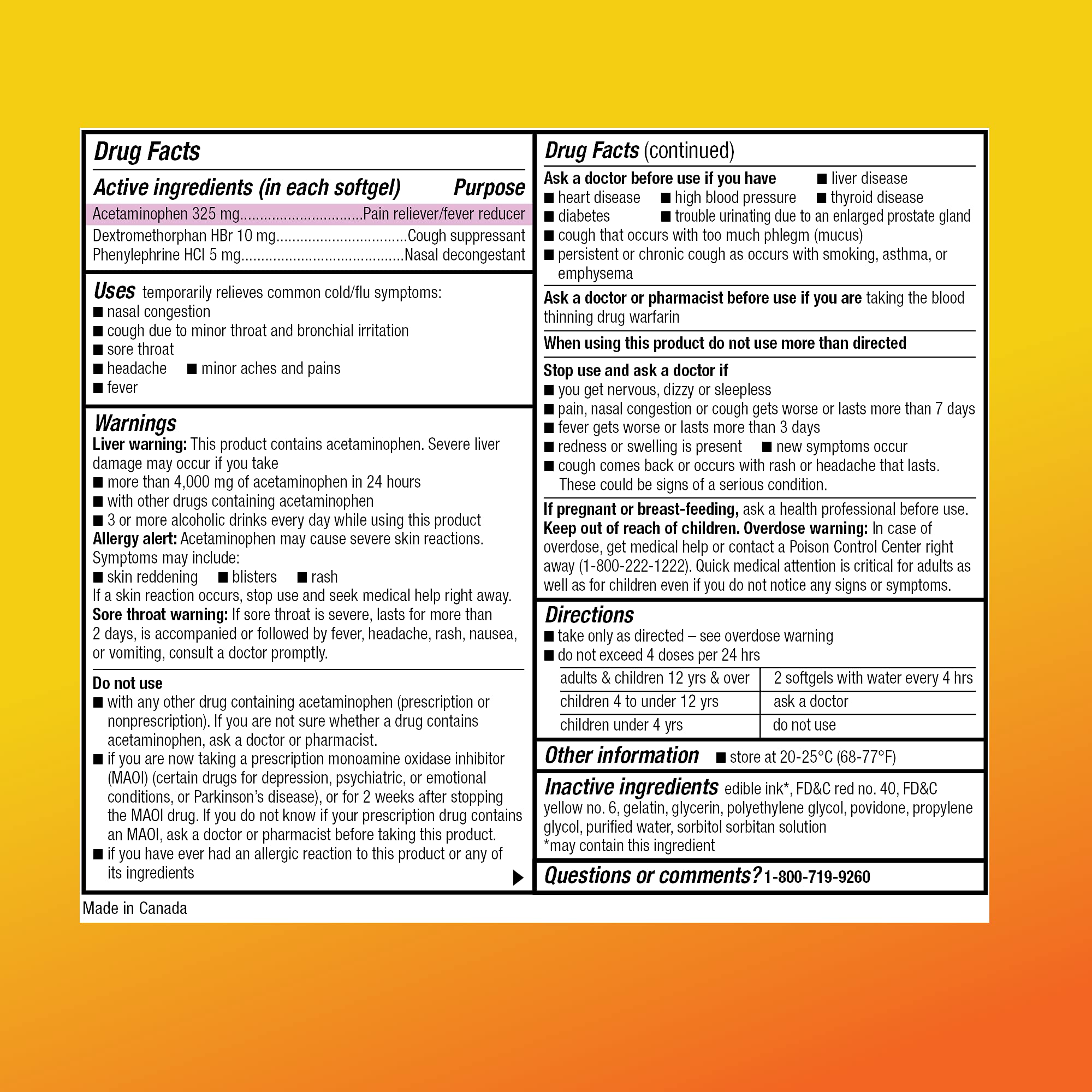 Amazon Basic Care Daytime Cold & Flu Liquid Caps; Cold Care for Daytime Cold and Flu, Orange, 48 Count (Pack of 1) Amazon Basic Care buy australia supplements
