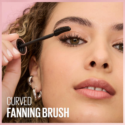 Maybelline Lash Sensational Washable Mascara, Lengthening and Volumizing for a Full Fan Effect, Blackest Black, 1 Count MAYBELLINE