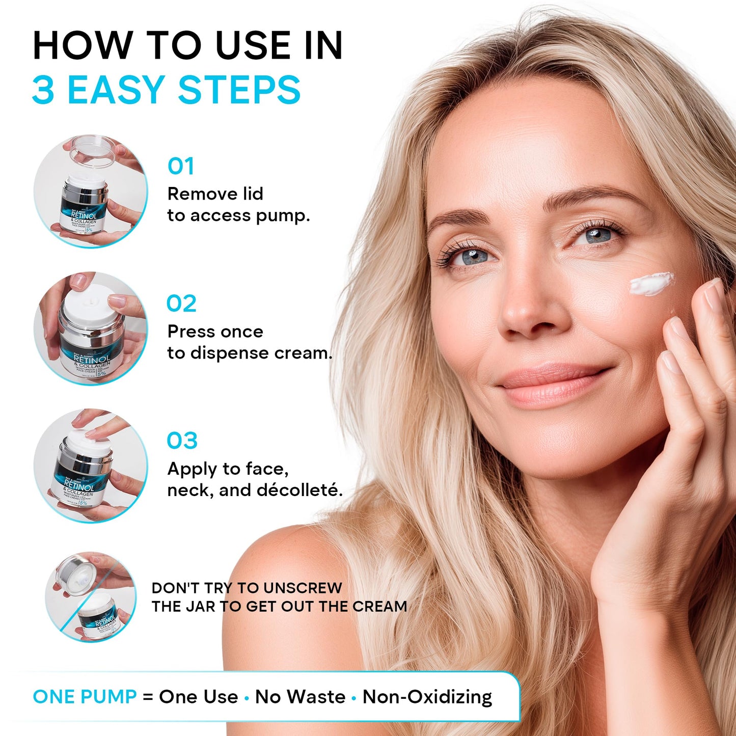 Face Moisturizer Retinol Cream, Anti Aging Neck Firming Cream, Collagen Day & Night Face Cream with Hyaluronic Acid for Women & Men, 1.85 Fl Oz REMEDIAL PURITY AESTHETICS EXPERIENCE