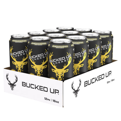 Bucked Up Energy Zero Sugar | 300mg Caffeine Energy Drink with AlphaSize TeaCrine Dynamine and Huperzine A | Zero Sugar Performance Beverage, 12 Pack, 16 fl oz Cans (BKFC Bareknuckle Punch)
