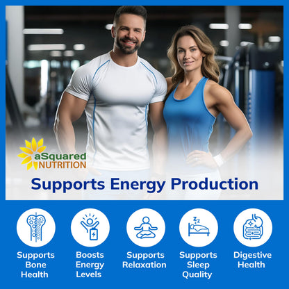 aSquared Nutrition Magnesium Glycinate 400mg - 180 Tablets - Max Strength Magnesium Bisglycinate Supplement -Maximum Bioavailability & Absorption-Non-GMO aSquared Nutrition