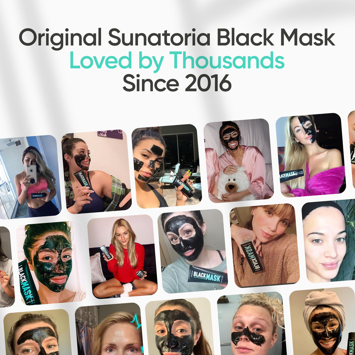 SUNATORIA Original Black Peel Off Face Mask - Charcoal Pore Mask - Helps Remove Excess Oil & Lift Away Surface Impurities – Botanical Extracts & Vitamins A, E, B5-2.04 fl oz SUNATORIA