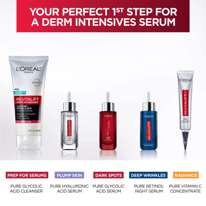 L'Oreal Paris Revitalift 3.5% Pure Glycolic Acid Brightening Cleansing Gel wth Salicylic Acid 6.7 fl oz L'Oreal Paris
