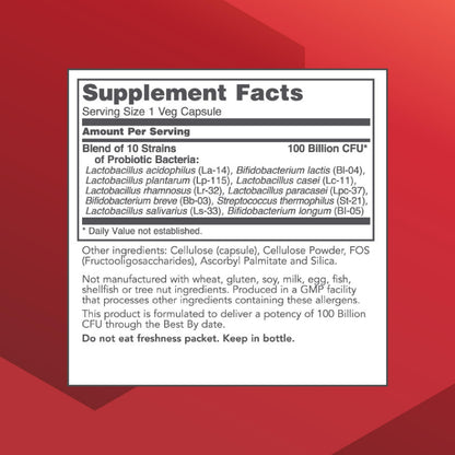 PROTOCOL FOR LIFE BALANCE Proto Dophilus 100 Billion 10 Strains - Support Digestive Gut Health Immune System & Detox - Dairy, Wheat, Soy & Gluten Free - Vegan & Nut Free - 30 Veg Capsules PROTOCOL FOR LIFE BALANCE