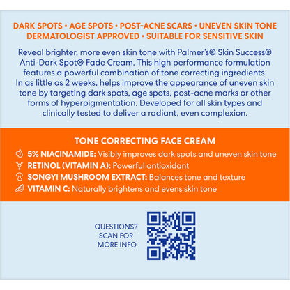 Palmer's Anti Dark Spot Face Cream with Vitamin E & Niacinamide (2.7 Oz) Palmer's
