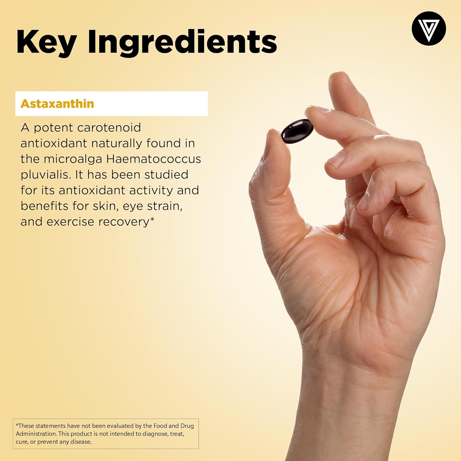 Vital Vitamins Astaxanthin 12mg Softgels for Skin Hydration & Elasticity | Natural Astaxanthin from Microalgae, Antioxidant Protection for Skin, Eyes & Exercise Recovery, Vegan, 60 Softgels Gsupps Australia