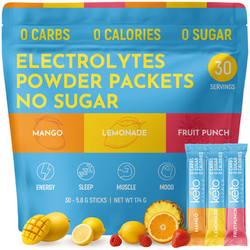 Keto Vitals Original Electrolytes Powder Packets | Keto Friendly Electrolyte Hydration Packs | Sugar Free Electrolytes | Energy Drink Mix | Zero Calorie Zero Carb (Original Assorted, 30 Count) Keto Vitals buy australia supplements