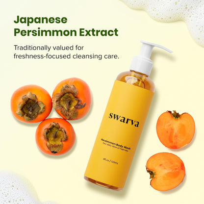 Swarva Japanese Persimmon Body Wash | Odor Cleanser - Sensitive Gel, 2 Pack Swarva