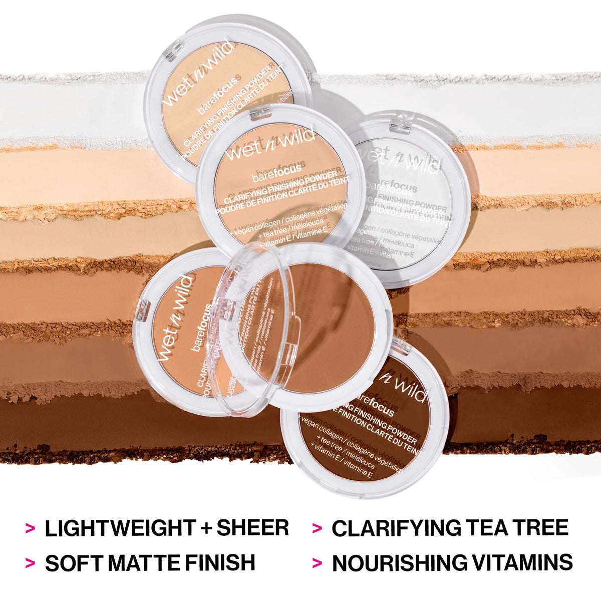 wet n wild Bare Focus Clarifying Finishing Powder | Matte | Pressed Setting Powder Light-Medium wet n wild
