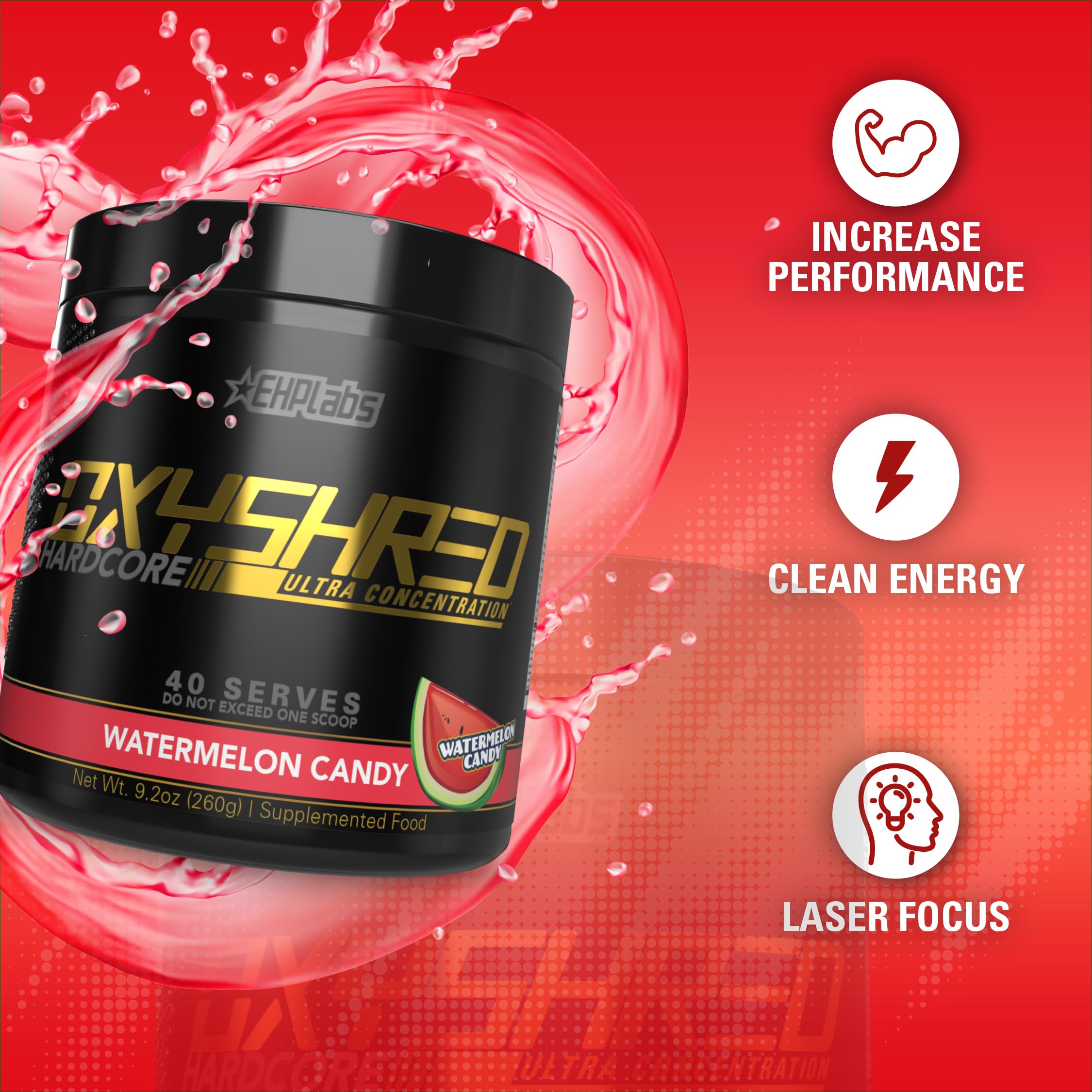 EHP Labs OxyShred Hardcore Super Dosed Pre Workout Powder - Preworkout Powder with L Glutamine & Acetyl L Carnitine, Energy Boost Drink - 275mg of Caffeine EHP Labs buy australia supplements