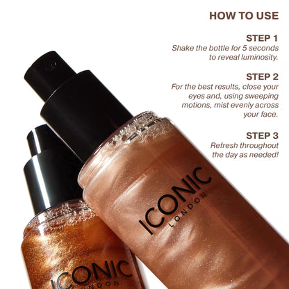 ICONIC LONDON Prep-Set-Glow Makeup Setting Spray | Original, 4.22 Fl Oz ICONIC LONDON